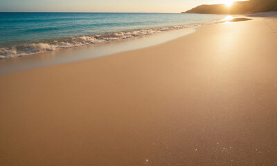 바닷가 모래사장과 아름다운 풍경 파도