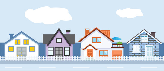 Choosing a house to live in. Finding the right house in the neighborhood.
