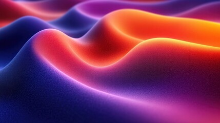 Abstract wavy surface with vibrant gradient colors