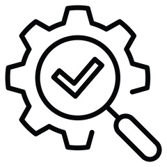 Test icon line vector illustration