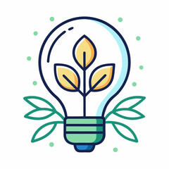 Ecofriendly light bulb design symbolizing green energy solutions for sustainable future