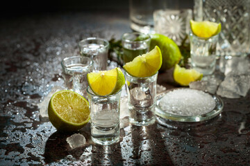 Tequila with lime, sea salt, and crushed ice.