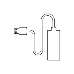 dongle usb type c line icon