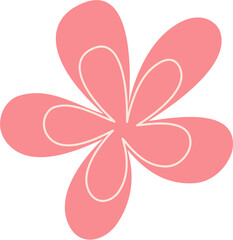 pink flower vector illustration 