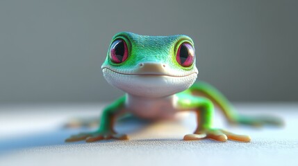 a gecko sitting on clean surface high quality image --