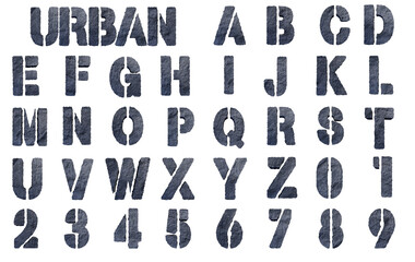 Urban concrete alphabet 3D illustration © SIBPOP