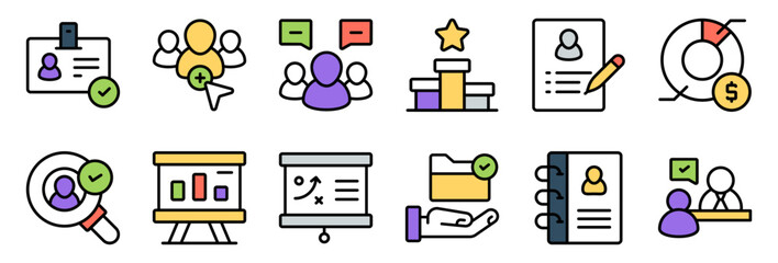 Set of Business Flat Icons 