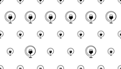 Wine Glass Icon Seamless Pattern Y_2210001