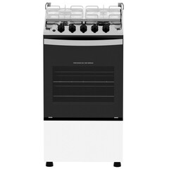 Fototapeta premium 3d render modern black gas stove with transparent background