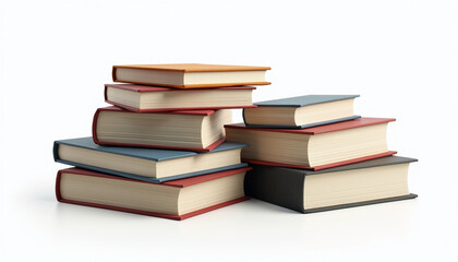 Colorful mixed book stack