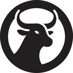 Bull vector logo | A minimalist Unique 
