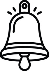 Silhouette of a detailed bell rendered in a modern and artistic style