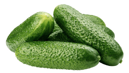 Cucumber isolated on white background, full depth of field