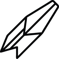 Sleek black arrow silhouette design representing forward motion and direction