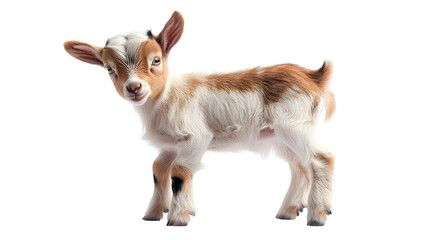 Cute Baby Goat with Playful Expression Standing - Adorable Animal Photography