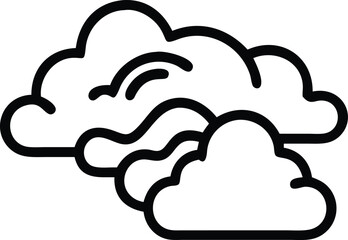 Surreal black silhouette of a 3d cloud shape digital art design