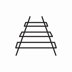 Railroad tracks transport railway icon vector sign