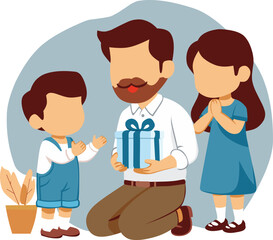Father's Love Vector Illustration, Perfect for Father's Day