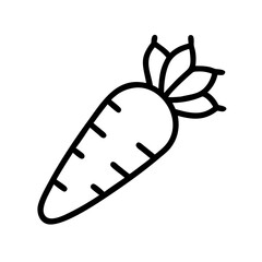 Carrot icon on transparent background for web and graphic design