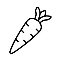 Carrot icon on transparent background for web and graphic design