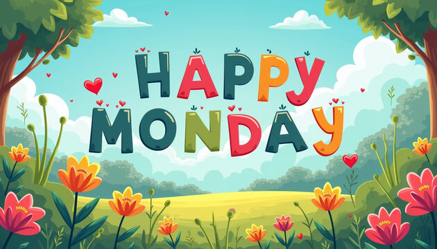 Happy Monday with garden flowers