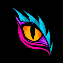 Obraz premium eye vector , mixed color , elegant eyes , wild characte