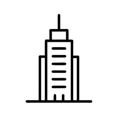Office tower icon on transparent background for web and graphic design