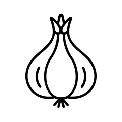 Onion icon on transparent background for web and graphic design