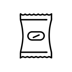 Packaged snack icon on transparent background for web and graphic design
