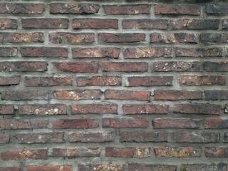 photo of an old brick fence. space for creative text, advertising, congratulations. Copy space 