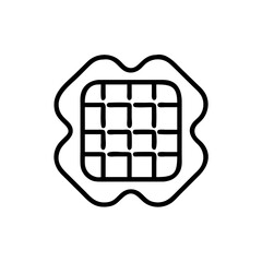 Waffle icon on transparent background for web and graphic design