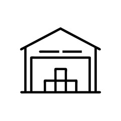 Warehouse icon on transparent background for web and graphic design