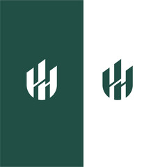 HH vector design with green white background