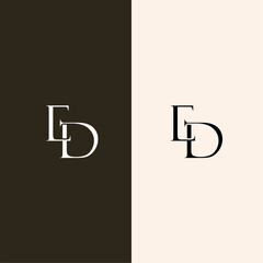 ED vector with monogram logo concept