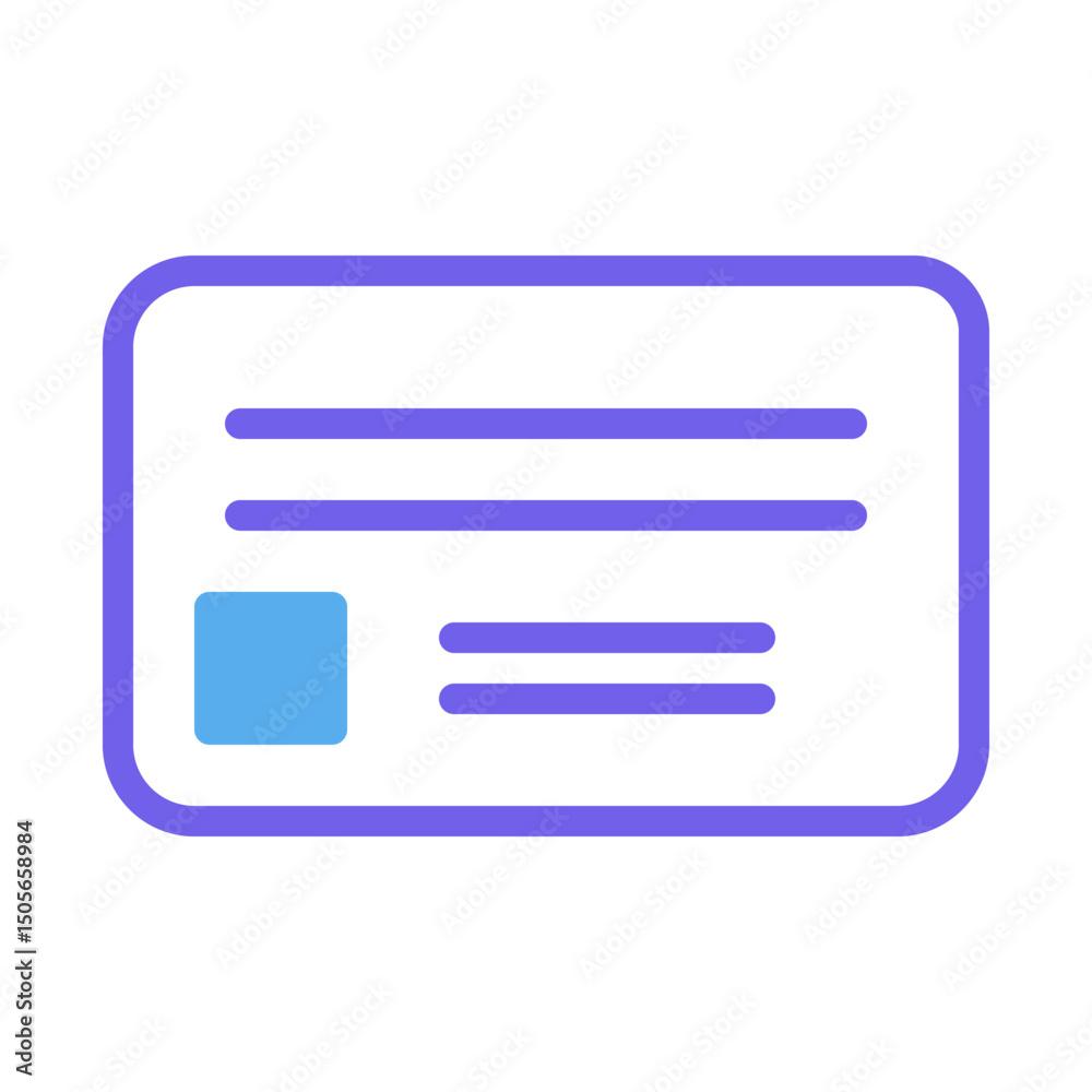 Poster modern minimalist document icon for digital interface and application design