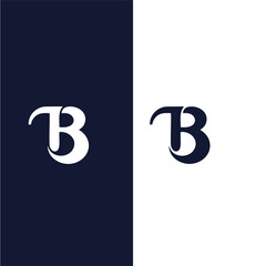 monogram logo with letter B concept