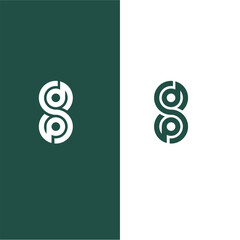 monogram logo with the concept of the letters PSQ on a green and white background