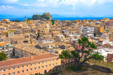 view of Kerkyra, capital of Corfu island, Greece