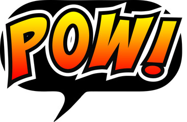 Cartoon comic sign burst clouds. Speech bubble, Pow sign expression and pop art text frames. Comics mem expressions speech, superhero book Pow label. Isolated vector symbols set