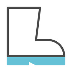 Stylized boot icon with minimalist design showcasing footwear concept clearly