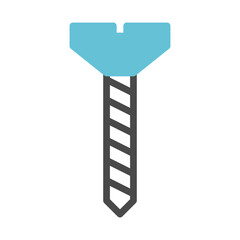 Stylized construction screw vector illustration on an isolated background
