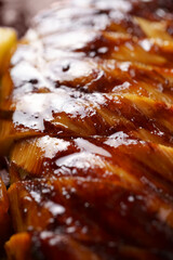 juicy bbq steak close up, unhealthy food, tasty food