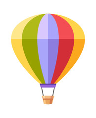 Fototapeta premium Colorful air hot balloon cartoon