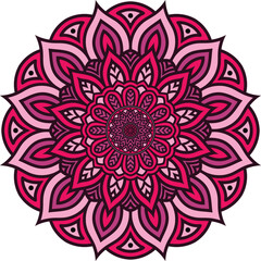 Beautiful floral pattern mandala art isolated on a white background, decoration element for meditation poster, yoga, banner, henna, invitation, cover page, design element mandala art, vector art