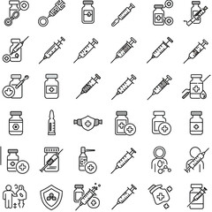 seamless pattern with medical icons