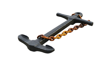 Obraz premium Isolated Anchor with Chain