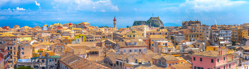 view of Kerkyra, capital of Corfu island, Greece