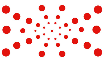 abstract dot red with transparent background