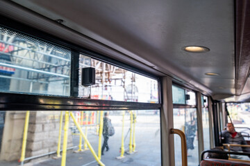 Air Vent on a London Bus, Focusing on the Object Inside the Bus with Clear Detailing of the Vent...