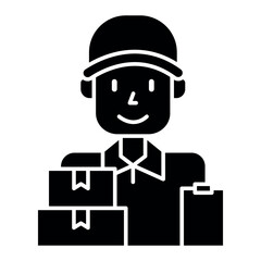 courier sign symbol vector flat icon